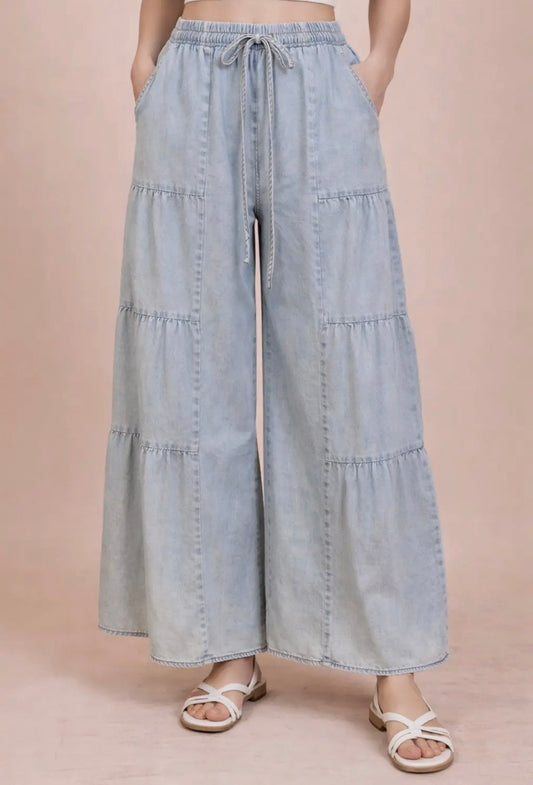 Flowy Denim Pants