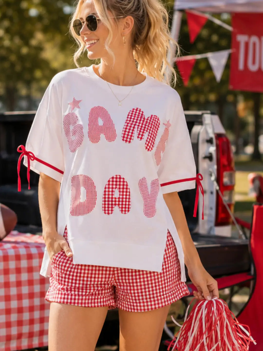 Game Day Patch Shirt - Red