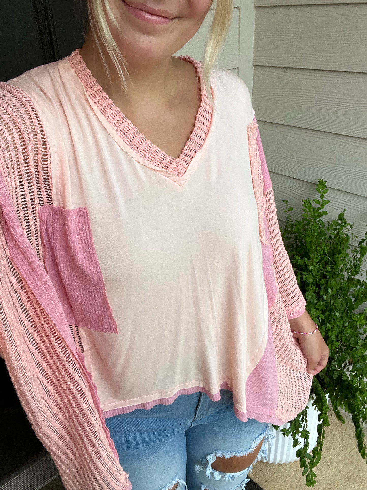 Stay Peachy in Pink Top