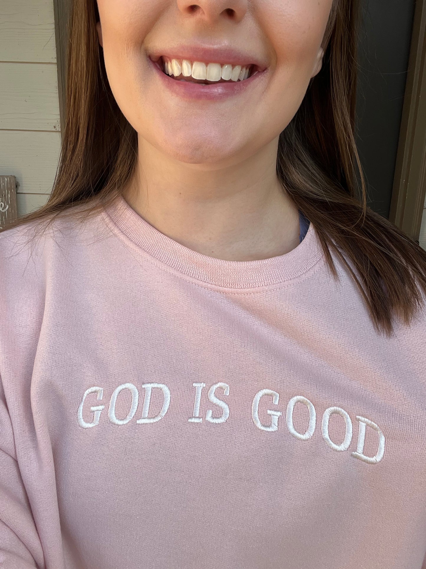 God Is Good Sweatshirt - Pink