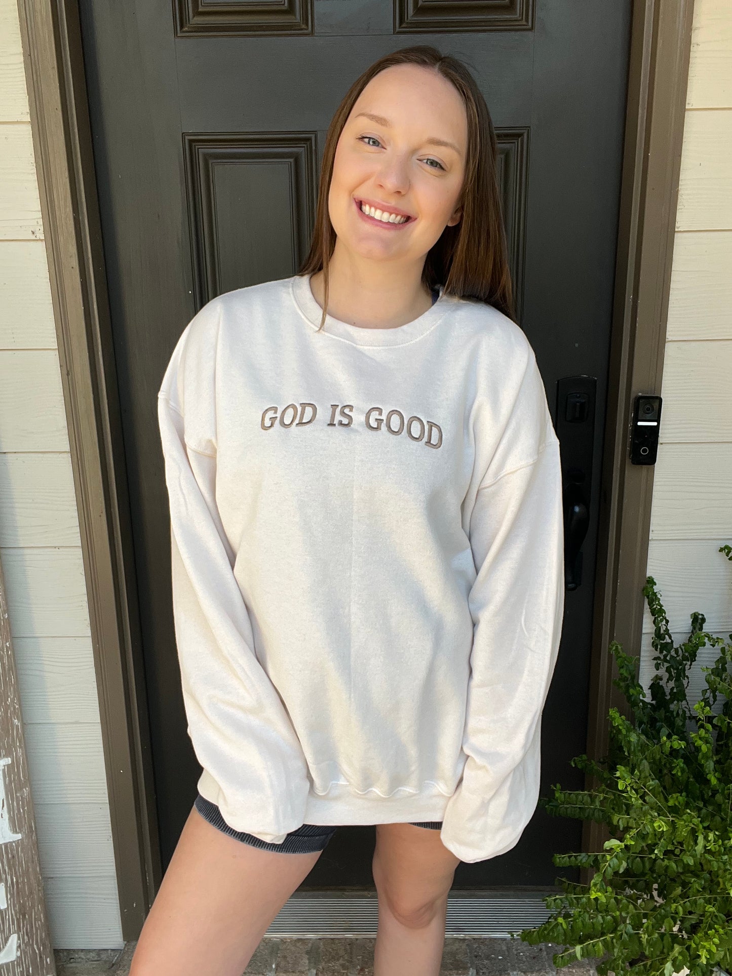 God Is Good Sweatshirt - Cream