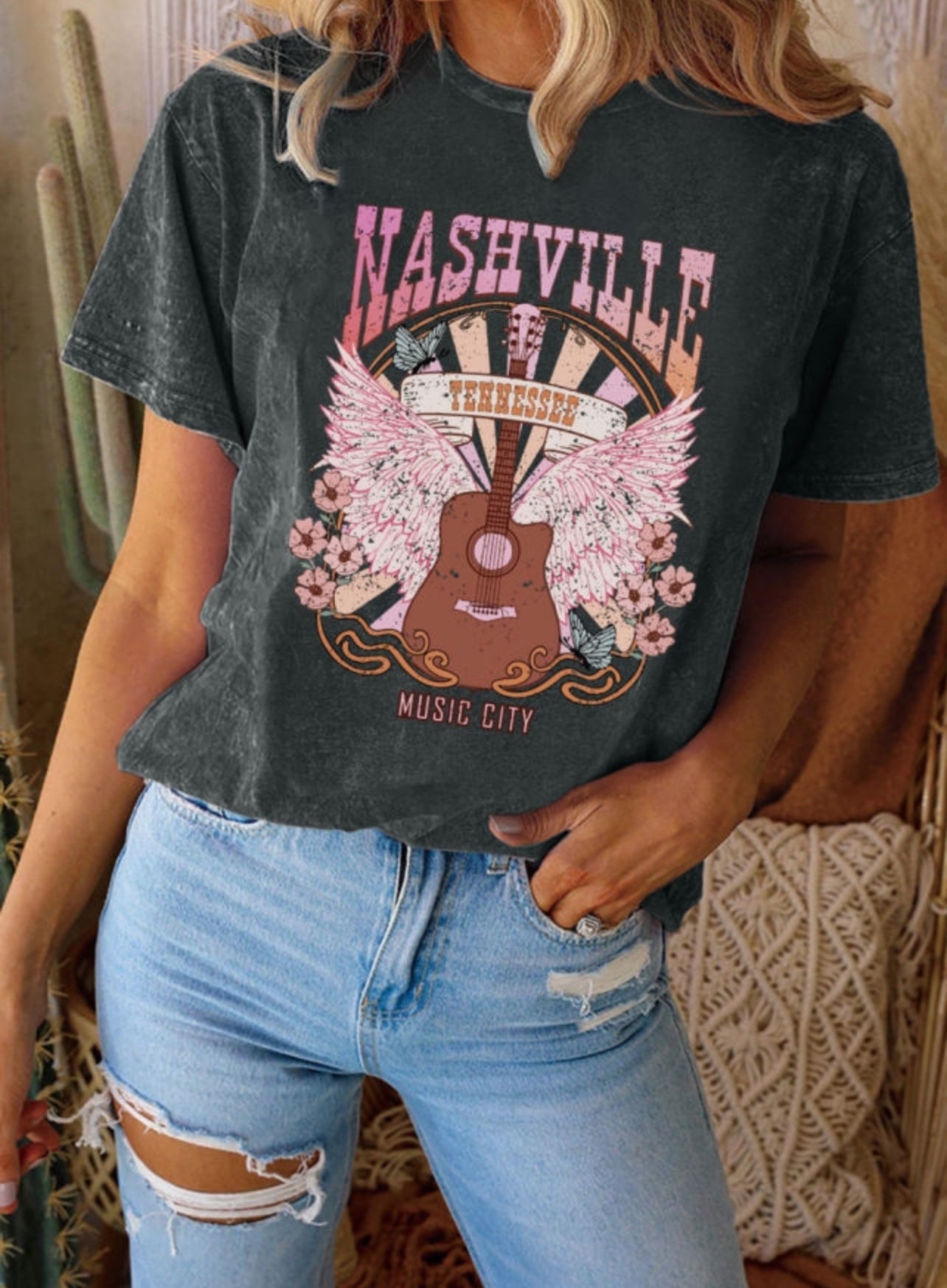 Black Nashville Graphic Tee