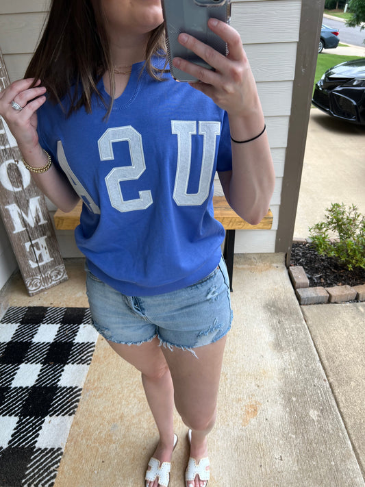 Blue USA Top