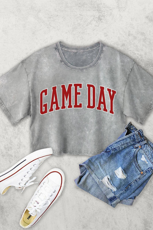 Game Day Crop - Grey
