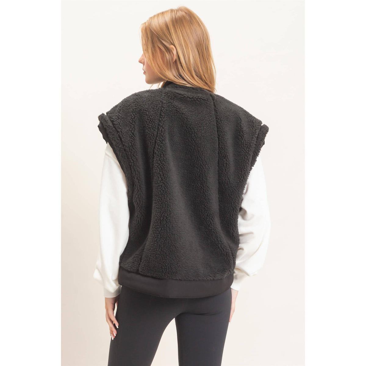 Black Sherpa Vest
