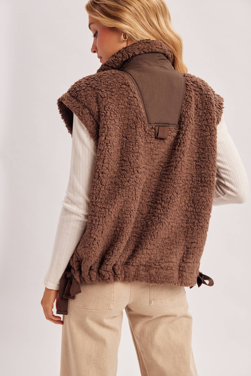 Brown Sherpa Vest