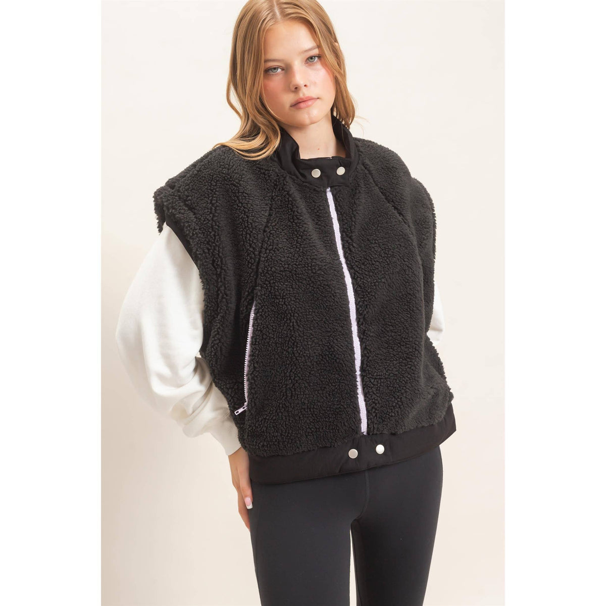 Black Sherpa Vest