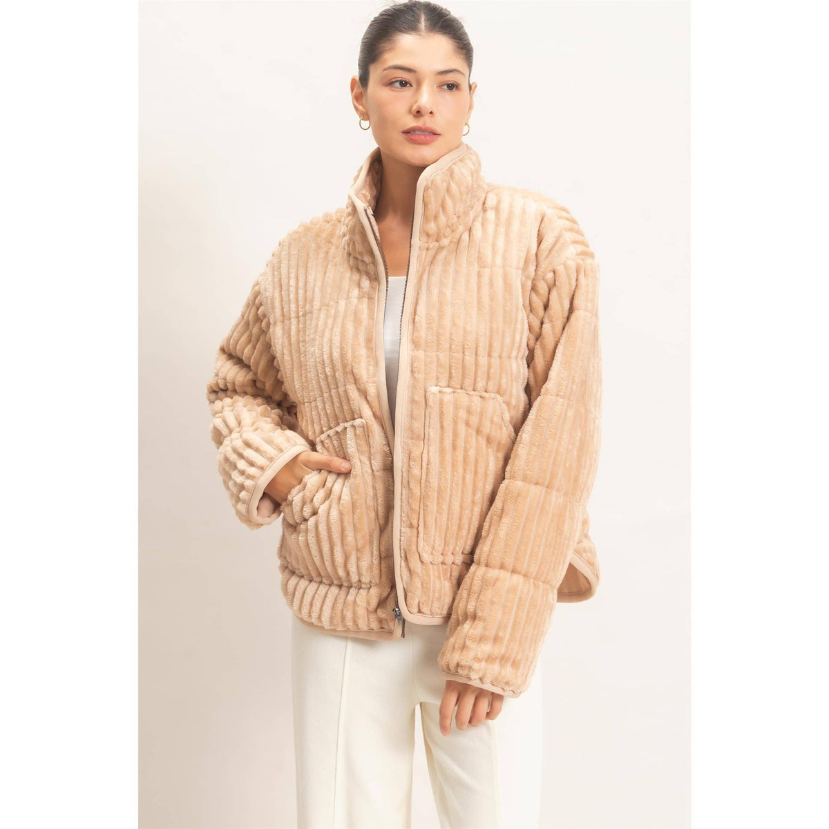 Corduroy Zip-Up Jacket