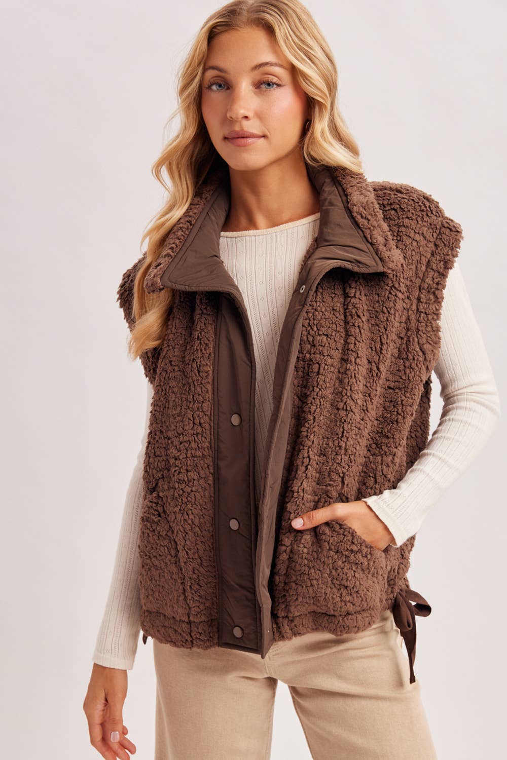 Brown Sherpa Vest