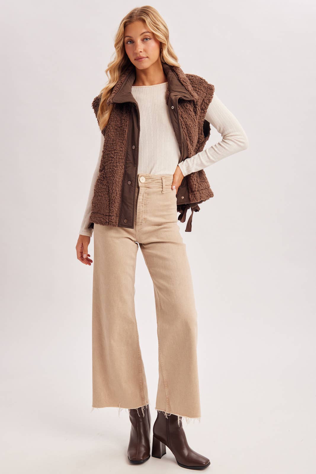 Brown Sherpa Vest