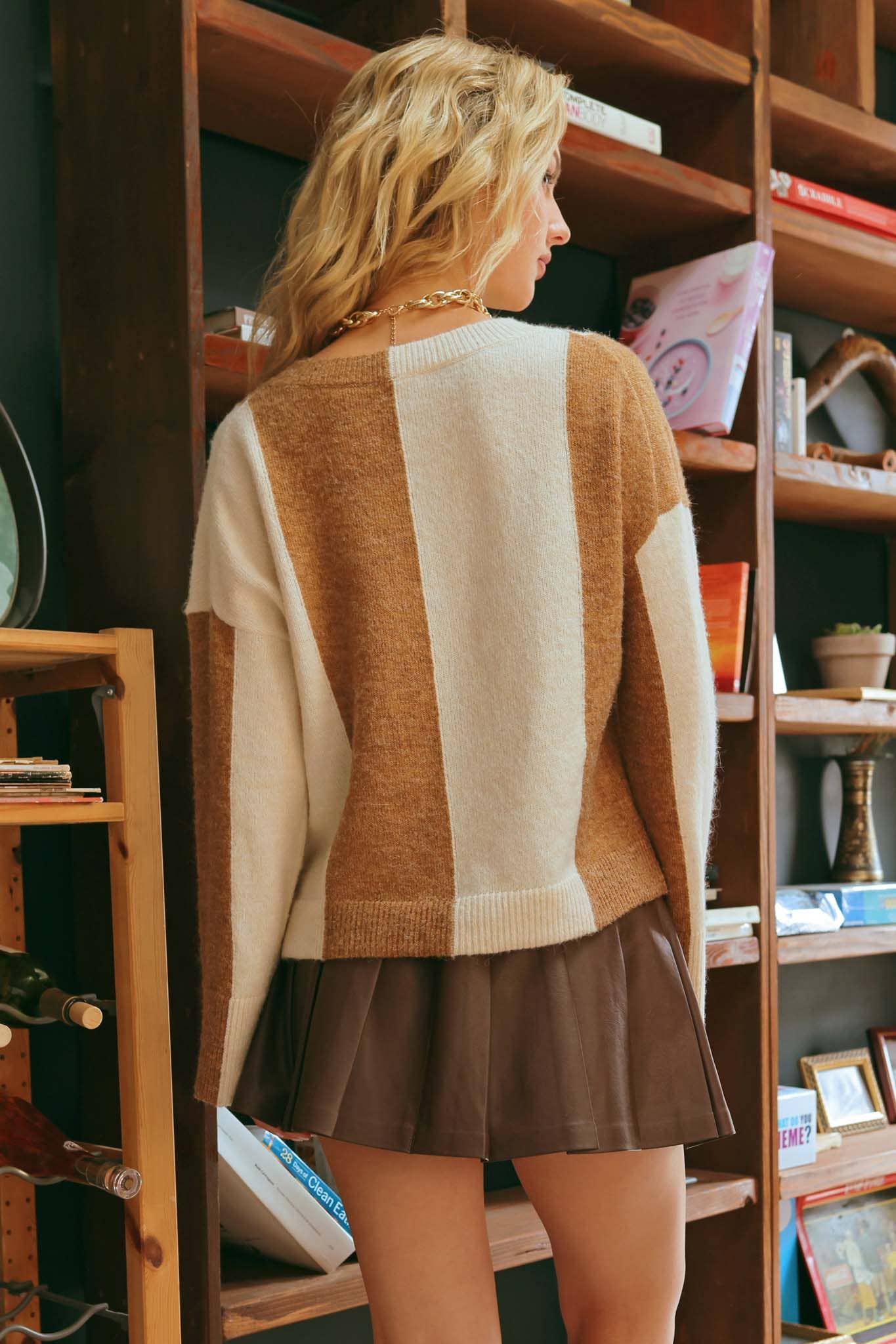 Camel and Cream Sweater