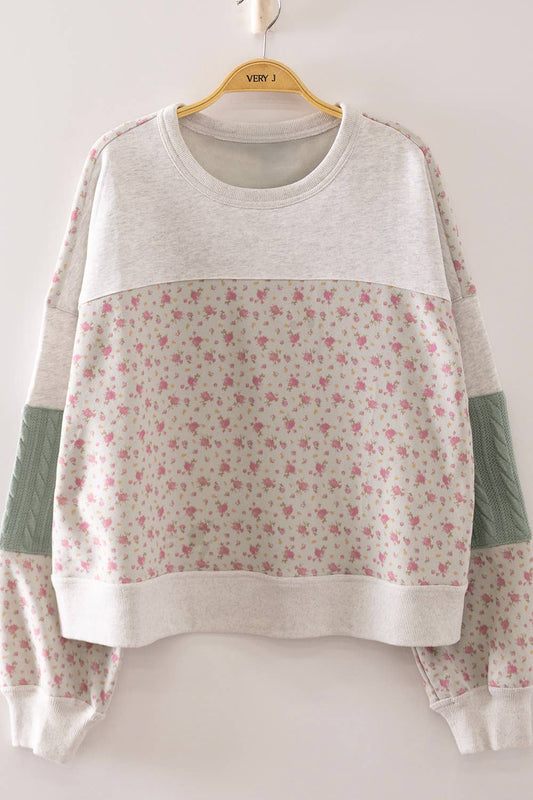 Sage Floral Top