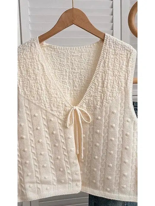 Chic Knit Vest - Ivory