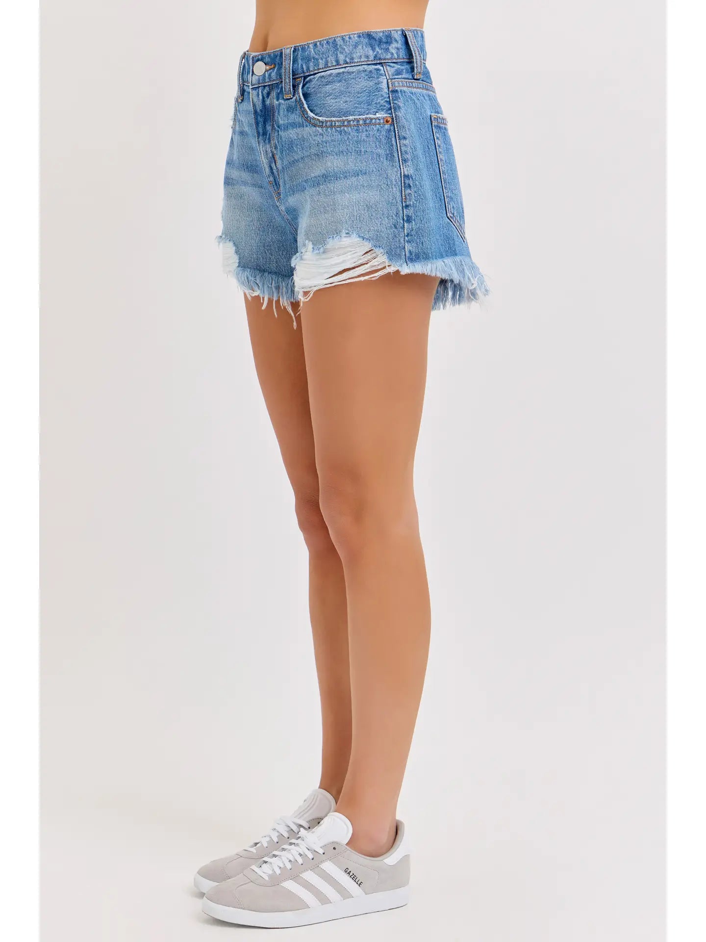 High Rise Denim Shorts