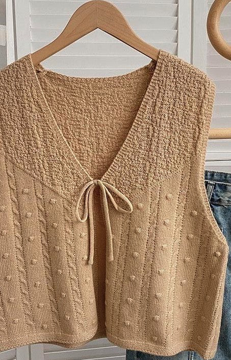 Chic Knit Vest - Beige