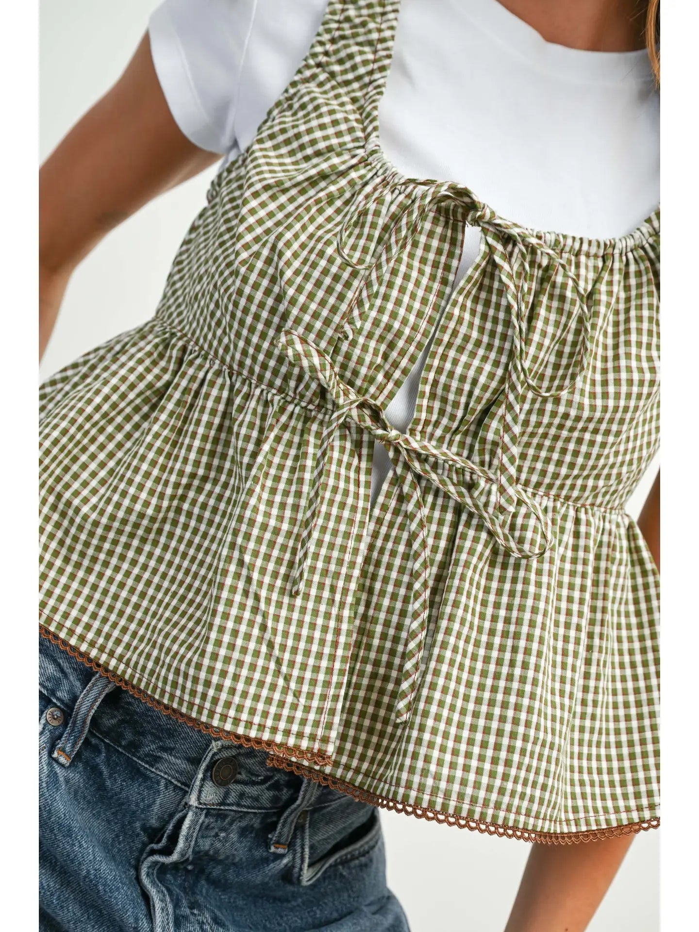 Sarah Top in Olive