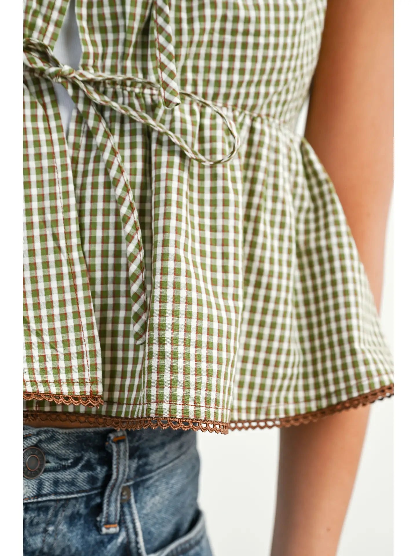 Sarah Top in Olive