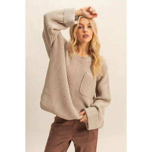 Shelby Ribbed Sweater - Tan